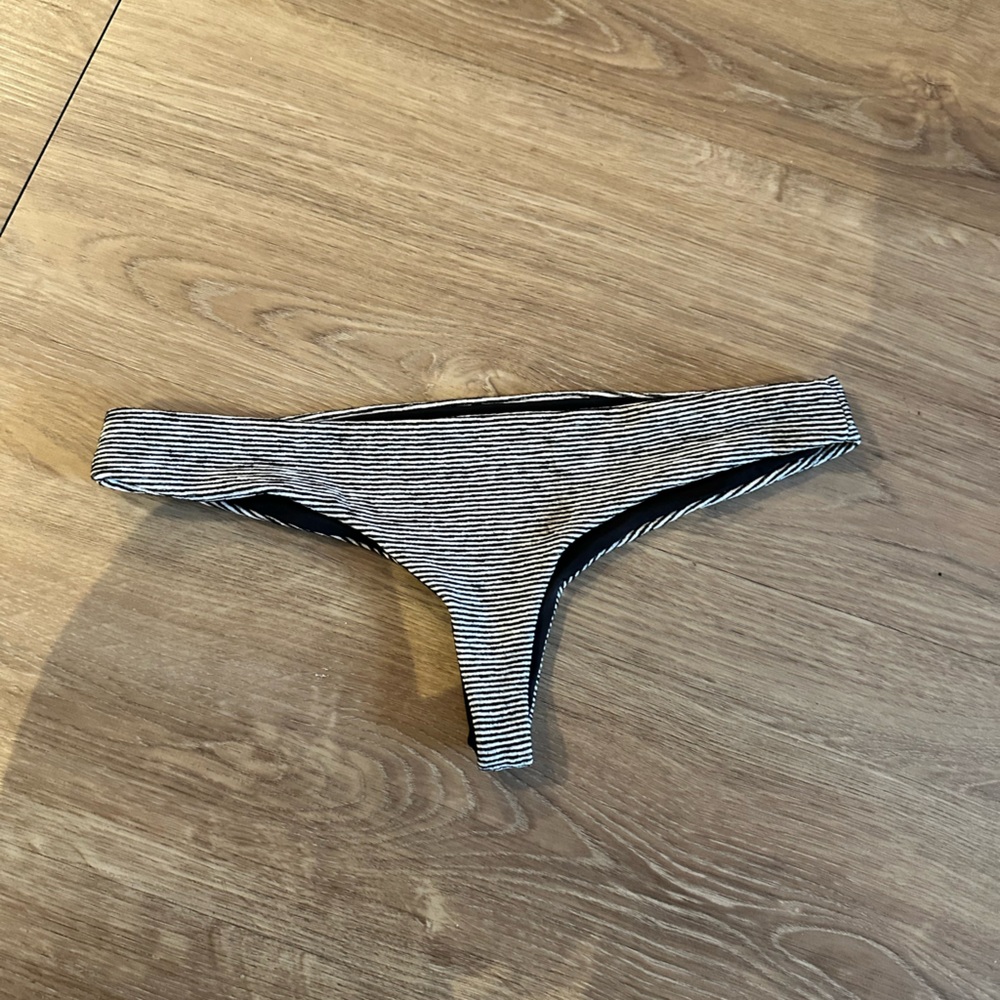 Beach Riot Black and White Swim Bottoms